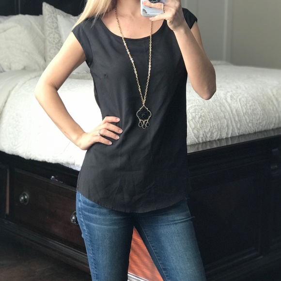 The Limited Tops - The Limited Black Short Sleeve Top